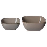 SERVIERSCHALEN-SET Casa Grau 2-tlg. - Grau, Keramik (2/2/2cm) - Ritzenhoff Breker