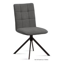 ESSZIMMERSTUHL (4er-Set) Drucy 47x91x60 Schwarz/Grau - Schwarz/Grau, Kunststoff (60/91/47cm) - 58aufmkessel
