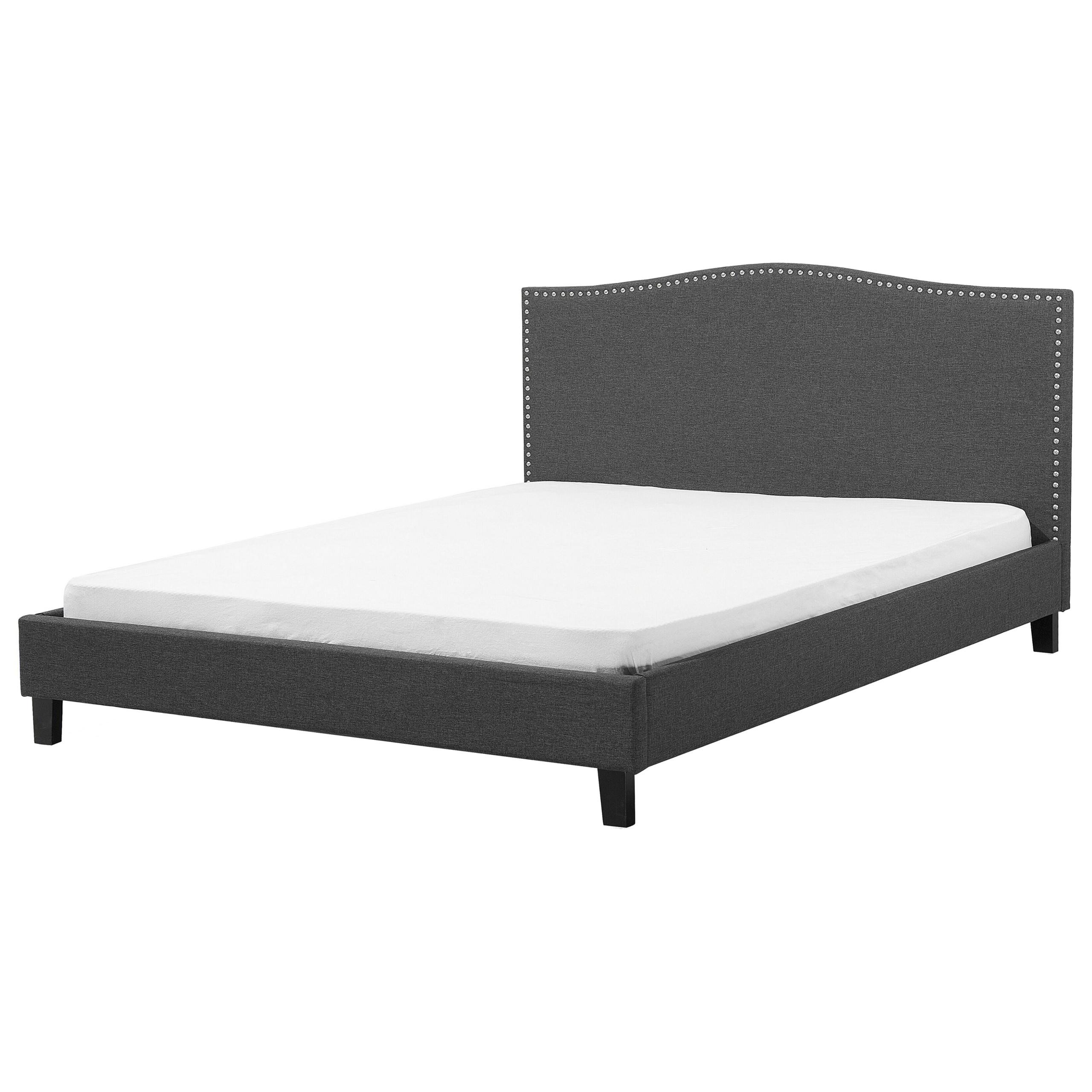 POLSTERBETT 180/200cm Dunkelgrau Montpellier - Dunkelgrau, Textil (180/200cm) - Beliani