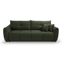 BETTSOFA MODA Grün Chenille-Stoff mit Schlaffunktion - Grün, Holz (245/86/110cm) - MASSENO