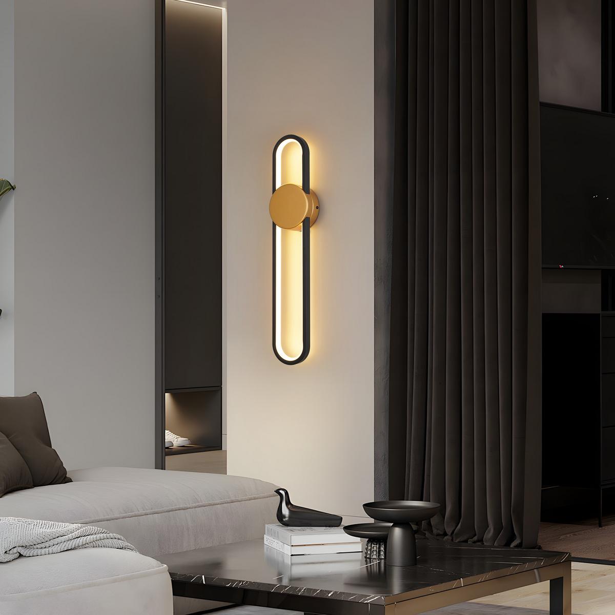 LED-WANDLEUCHTE Strahlior 60/12/5.5 cm - Goldfarben, Metall (12/5.5/60cm) - ZMH