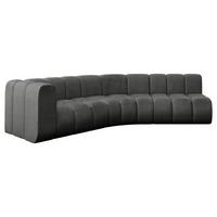 ECKSOFA modulares Sofa Karex-L1 - 308x194x70 cm Dunkelgrau - Dunkelgrau, Holzwerkstoff/Textil (308/194cm) - ALTDECOR