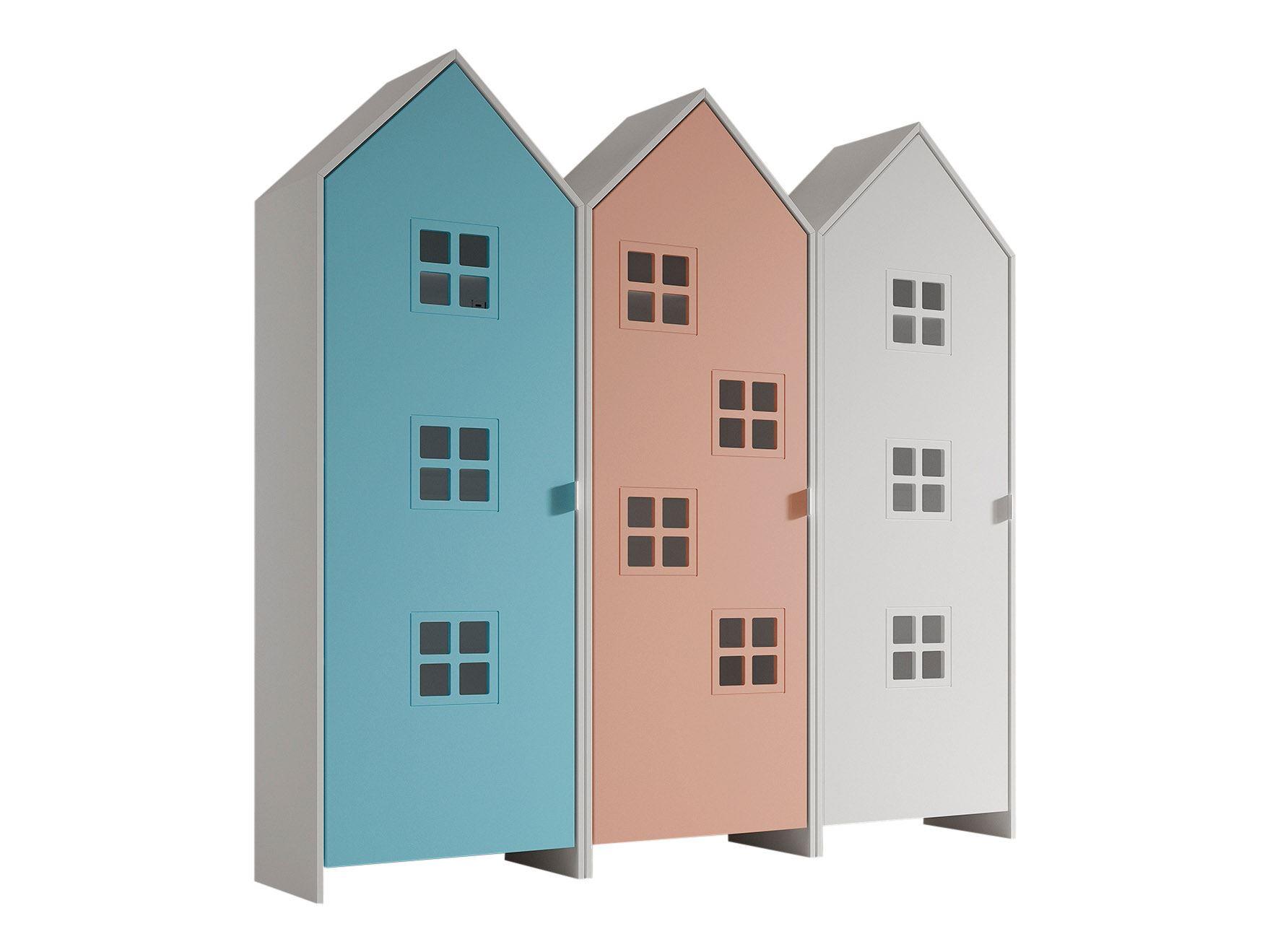 REGALSCHRANK Set Kania 173x37x171 MDF Weiß /Bunt - Blau/Pink, Holzwerkstoff (173/171/37cm) - 58aufmkessel