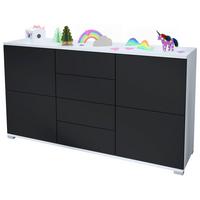SIDEBOARD Rova Schwarz matt - Schwarz, Holzwerkstoff (138.5/75.5/35cm) - Vladon