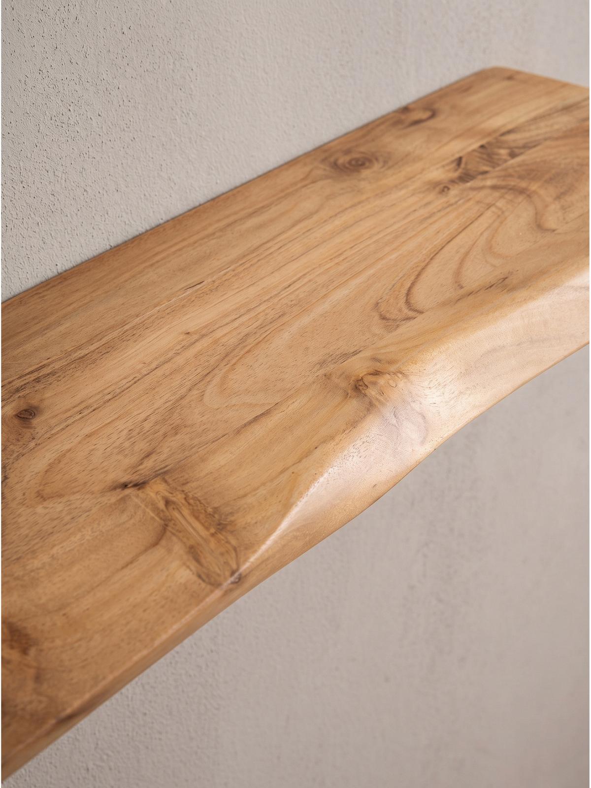 WANDREGAL ARANDA, Akazie Massivholz, handgefertigt, 60 x 20 x 3 cm - Akaziefarben, Holz (60/3/20cm) - KADIMA DESIGN