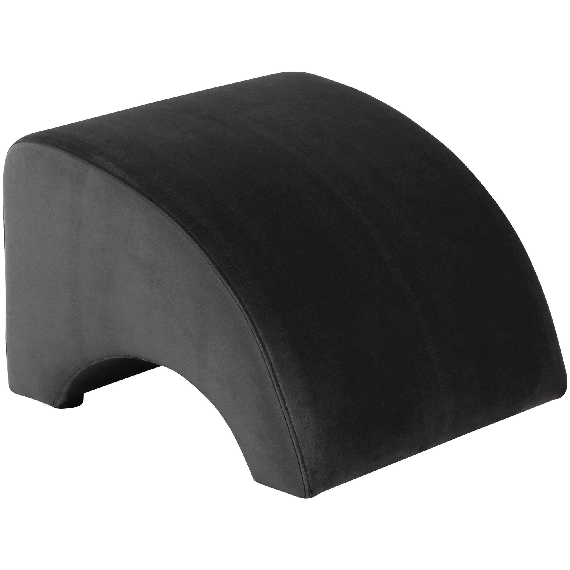 POLSTERHOCKER Kajsa Samtvelours schwarz - Schwarz, Kunststoff (52/37/54cm) - 58aufmkessel