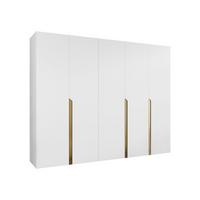 DREHTÜRENSCHRANK Mila I 250 - Goldfarben/Schwarz, Holzwerkstoff/Kunststoff (250/202/52cm) - MIRJAN24