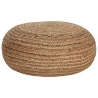 POUF Beige Jute 50/50/20 cm Tifelt - Beige, Naturmaterialien (50/20/50cm) - Beliani