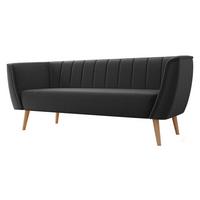 SOFA Pas 3 - Dunkelgrau/Naturfarben, Holz/Textil (182/75/74cm) - MIRJAN24