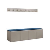 GARDEROBEN-SET Orion VII - Kaschmir/Blau, Holzwerkstoff/Kunststoff (168/42/46cm) - MIRJAN24