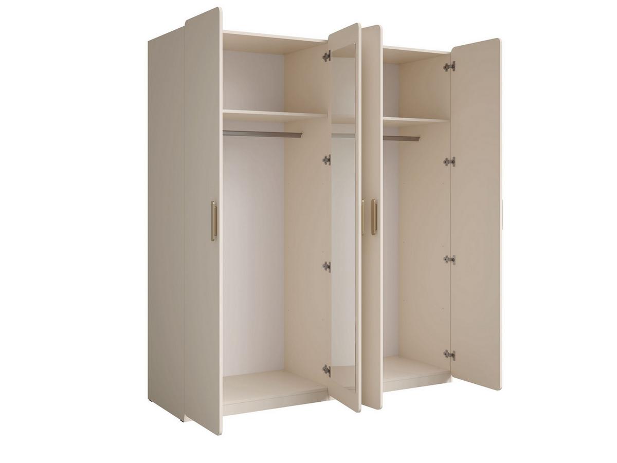 DREHTÜRENSCHRANK LOKIRN 179/210/58,1cm 4-türig Sandbeige - Sandfarben, Holzwerkstoff (179/210/58.1cm) - MASSENO