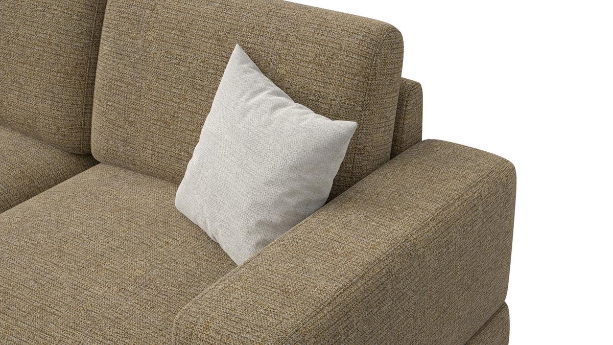 ECKSOFA OTTO 4-Sitzer, taupe - Taupe/Schwarz, Holz/Textil (279/159cm) - Wozimo