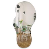 SPIEGEL 40x80 cm asymmetrisch - Transparent, Glas (40/80/0.4cm) - TULUP