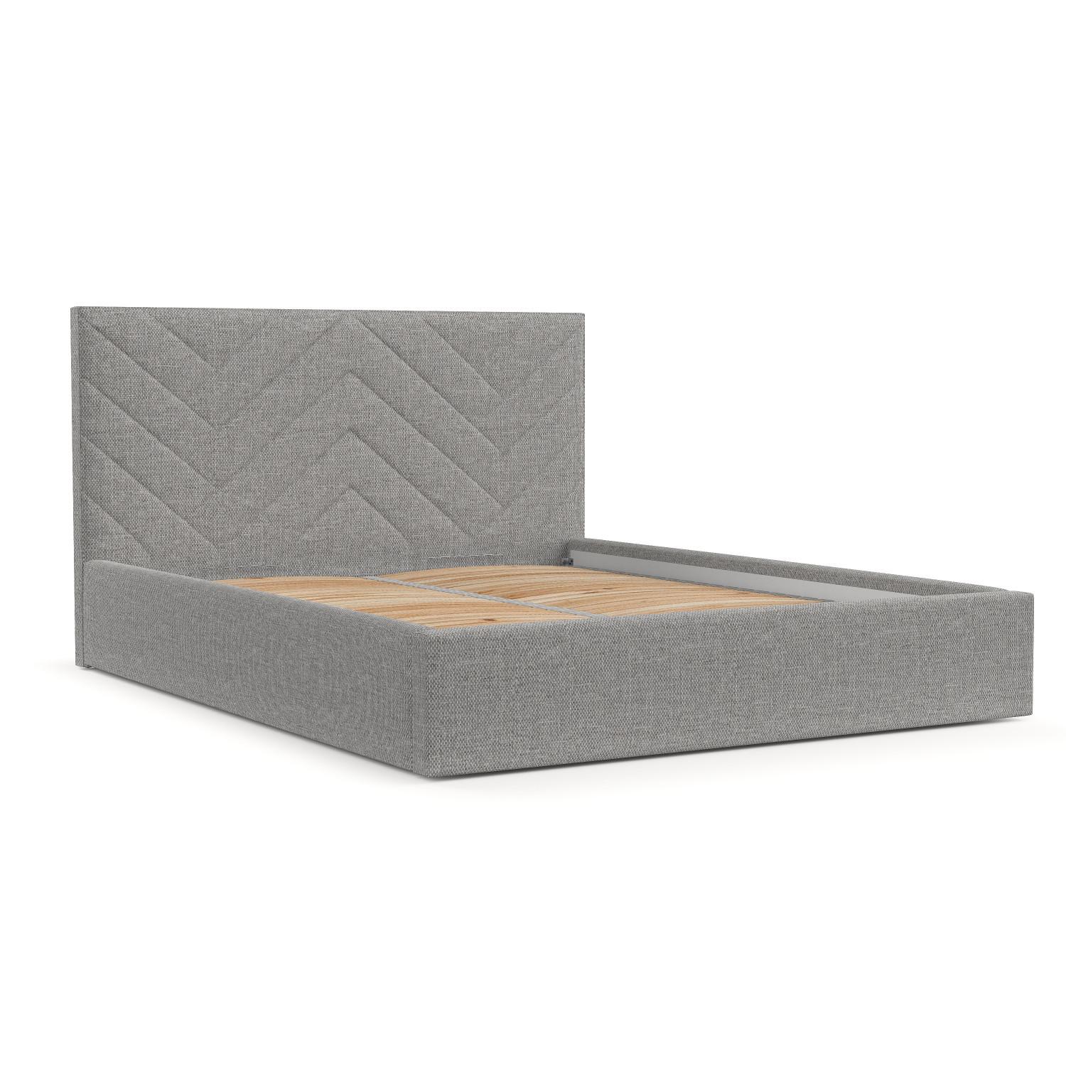 POLSTERBETT Arco 160/200 cm Hellgrau im Inari Stoff - Hellgrau/Schwarz, Holz/Holzwerkstoff (160/200cm) - AltaBeds