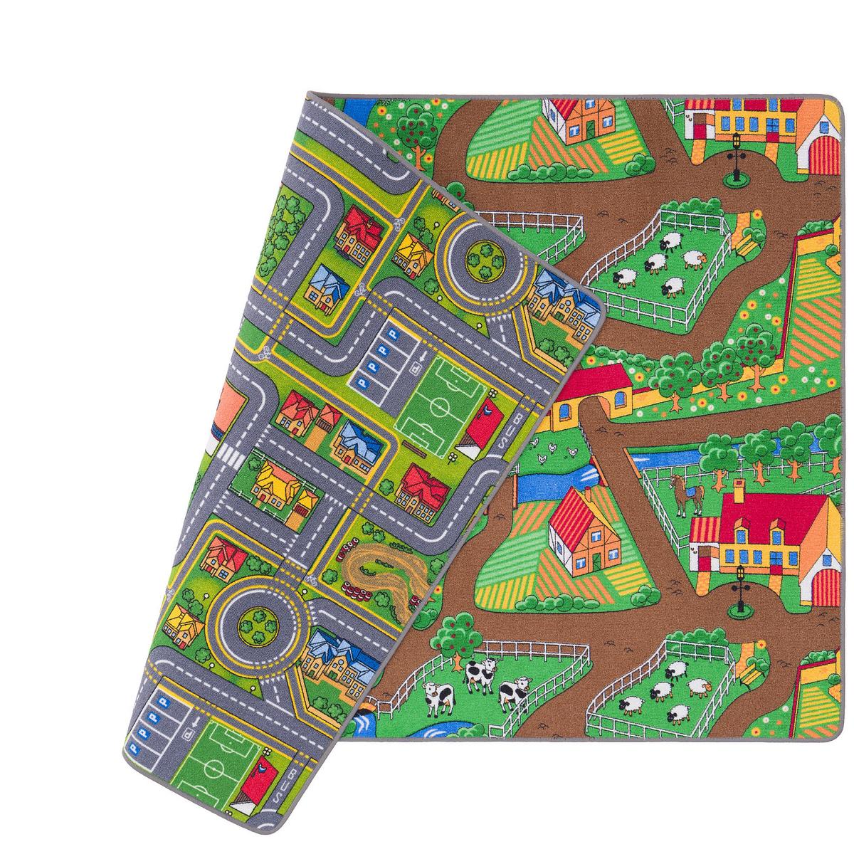 STRASSENTEPPICH BEIDSEITIG STRASSENLANDSCHAFTEN - Grün, Textil (140/200cm) - Snapstyle