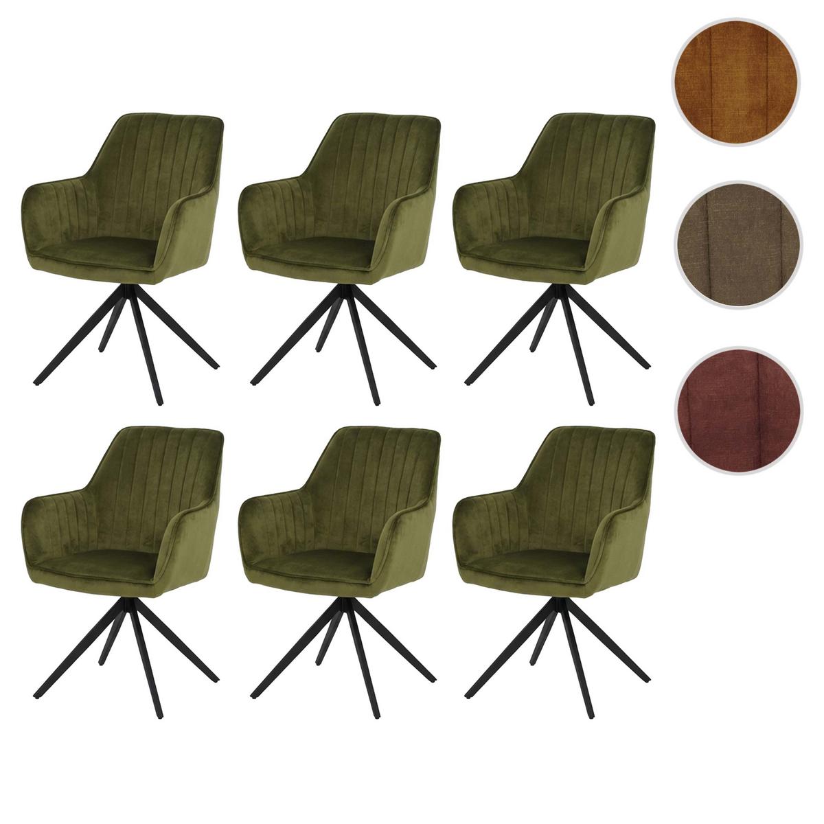 ESSZIMMERSTUHL Olive 6er-Set - Olivgrün/Grün, Textil (57/85/60cm) - MCW