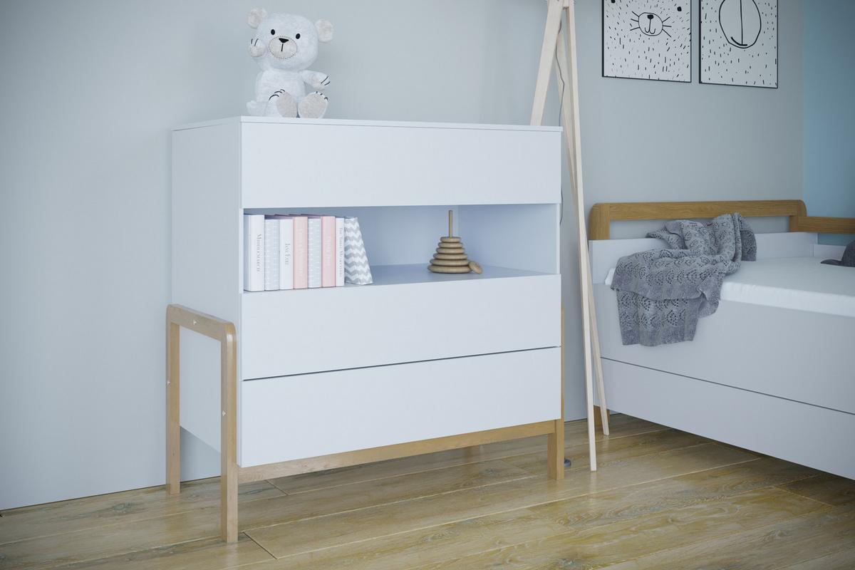KOMMODE VICTOR Weiß Weiß 94/90/45 - Weiß, Holzwerkstoff (94/90/45cm) - RAUMHIRSCH FURNITURE