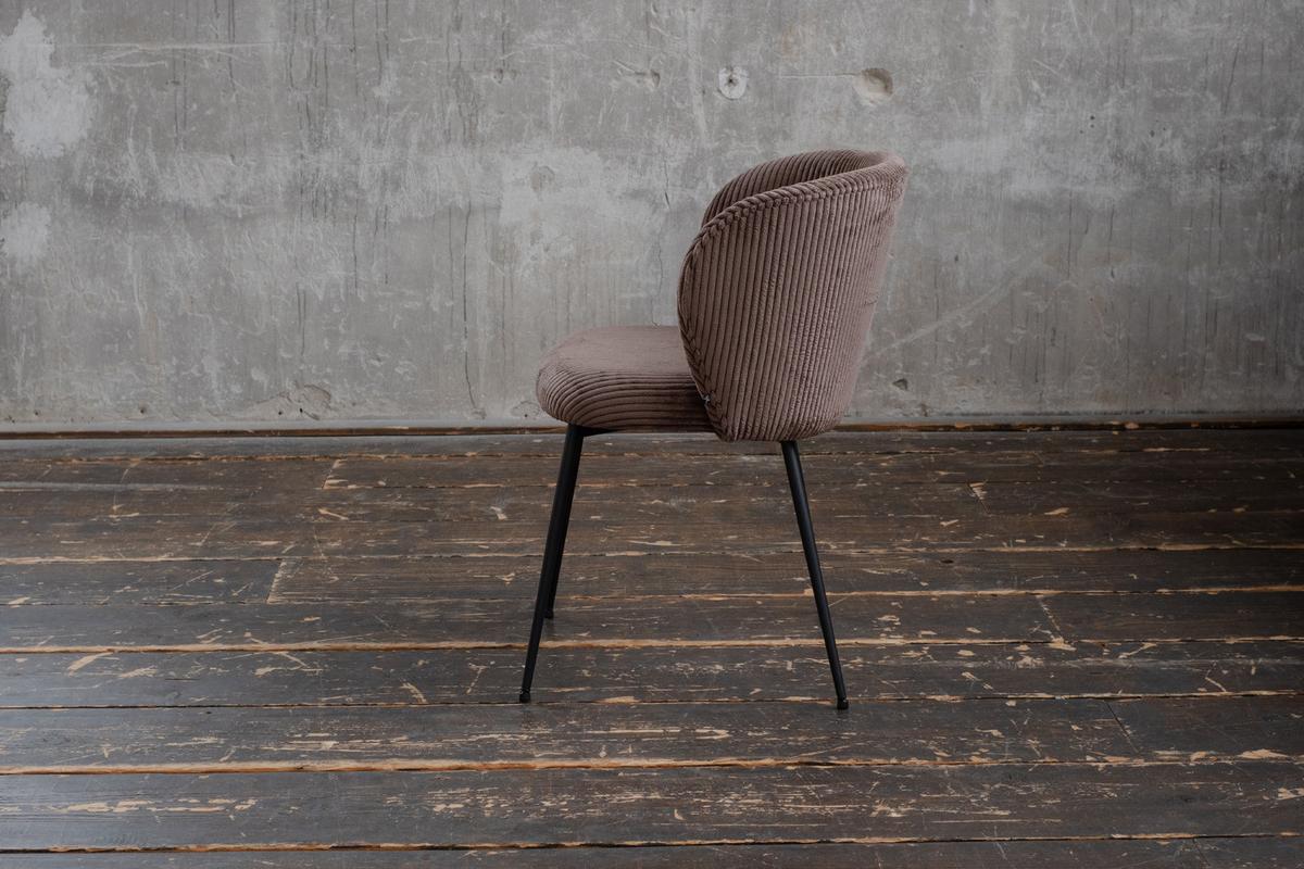 ESSZIMMERSTUHL LENA Braun Cord (1er-Set) - Braun, Textil (54/78/53cm) - KAWOLA