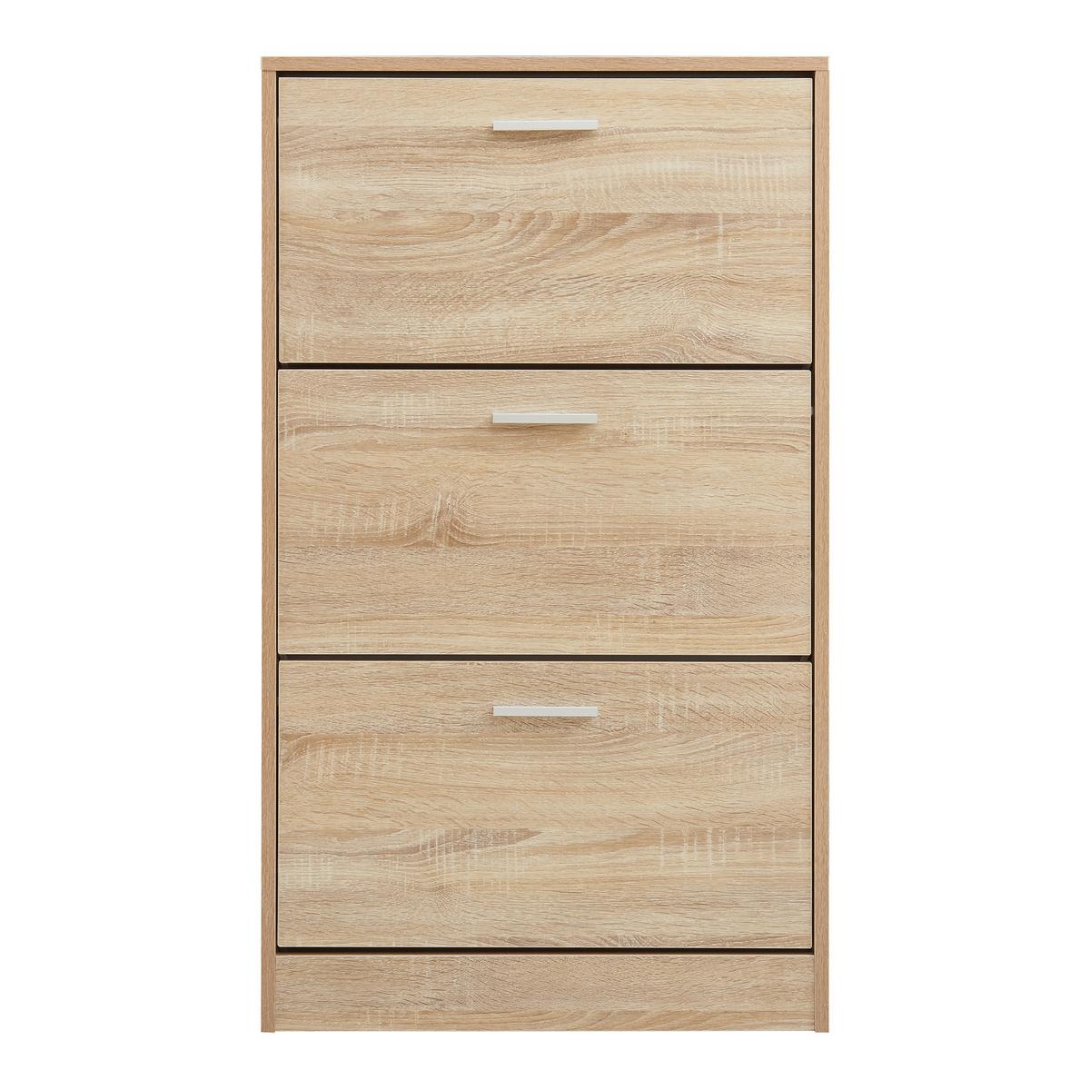 SCHUHSCHRANK Sykkylven - Sonoma Eiche, Holzwerkstoff (60/103/24cm) - [en.casa]