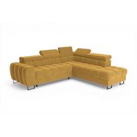 ECKSOFA Bastien Max Mit Schlaffunktion - Gelb, Holzwerkstoff/Textil (260/225cm) - Fun Möbel
