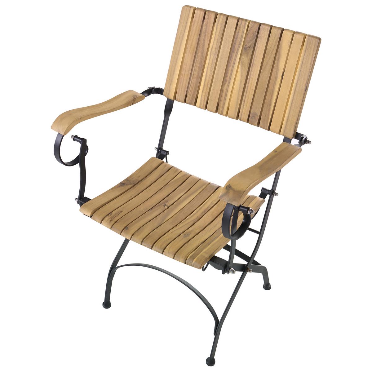 GARTENSTUHL 2er-Set Akazienholz Hellbraun Lascari - Hellbraun, Holz (45/89/42cm) - Beliani