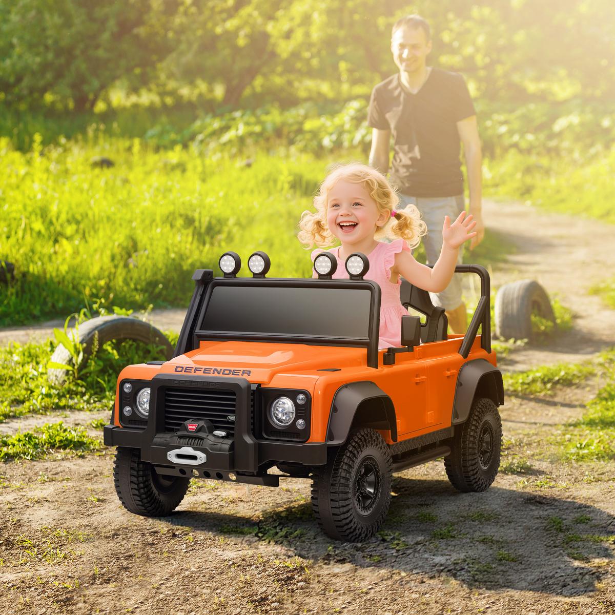 KINDER-ELEKTROAUTO 12V 7Ah Kinderauto mit 2,4 Ghz Fernbedienung Orange - Orange, Kunststoff (115/61/61cm) - AIYAPLAY