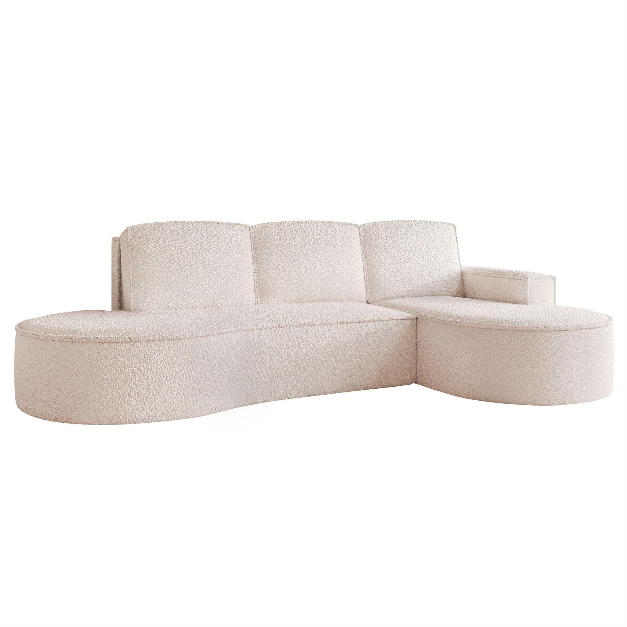 ECKSOFA Arlet Mit Schlaffunktion - Creme, Holzwerkstoff/Textil (156/277cm) - Fun Möbel