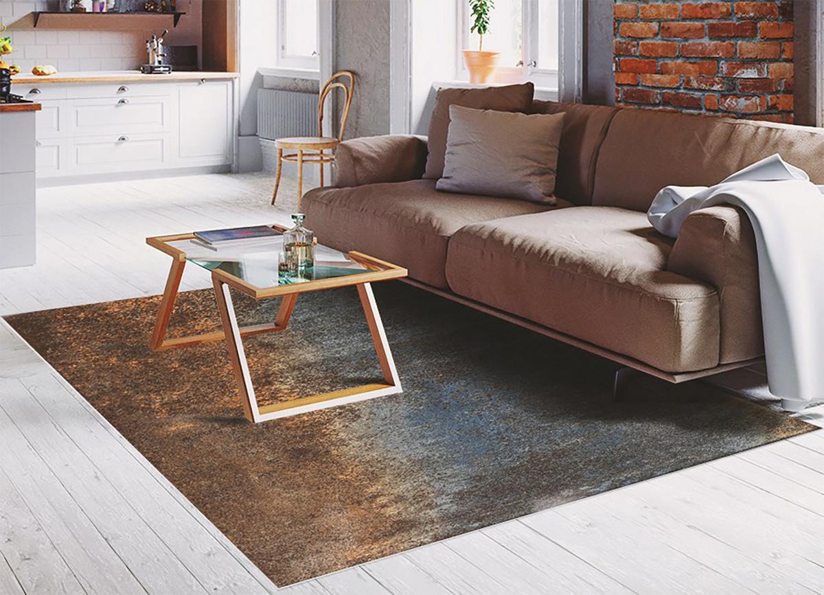 VINYL TEPPICH 100x150 cm Verrostetes Blech - Rostfarben/Grau, Kunststoff (100/150cm) - TULUP