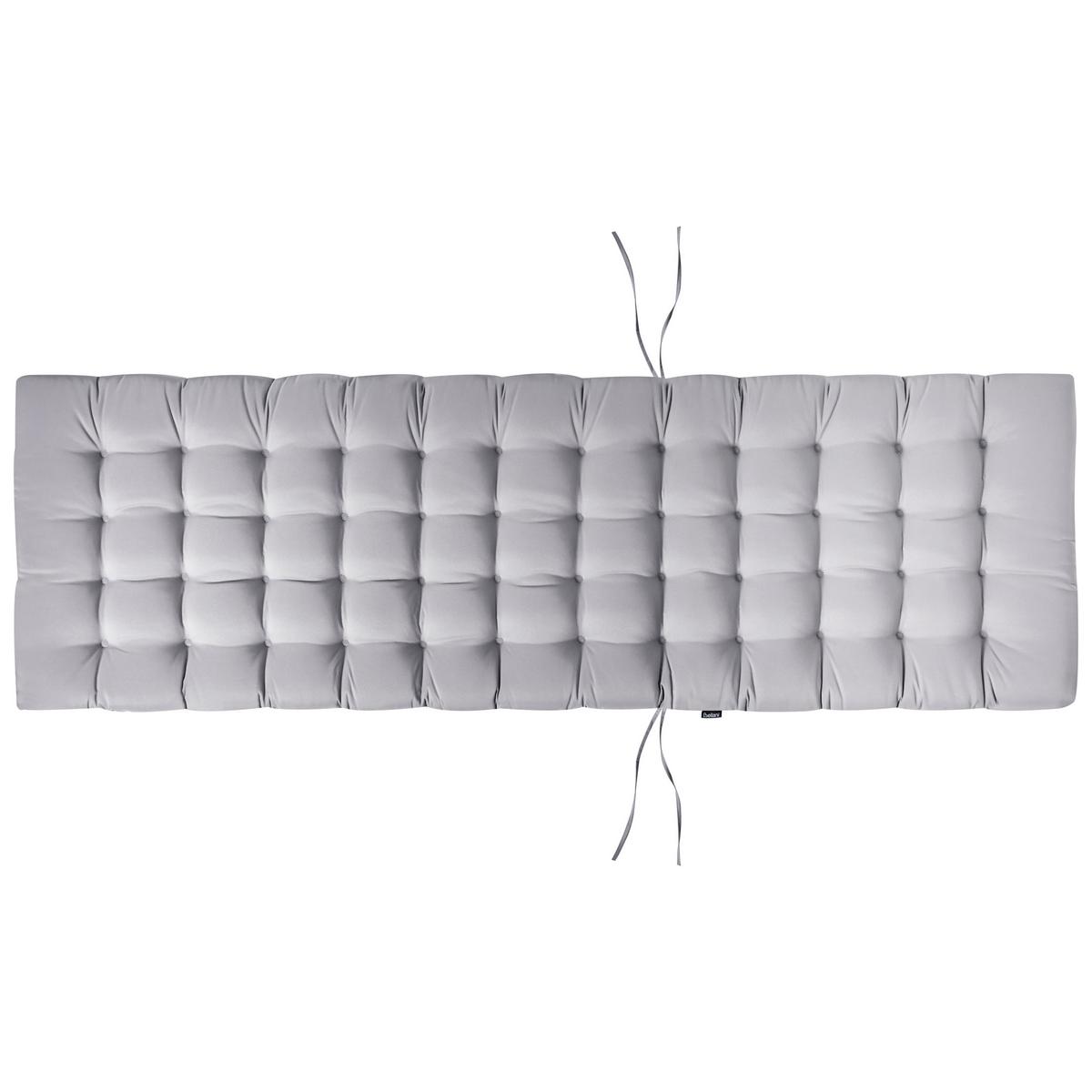 LIEGENAUFLAGE Hellgrau 56/192 cm Cesana Premium - Hellgrau, Textil (192/5/56cm) - Beliani