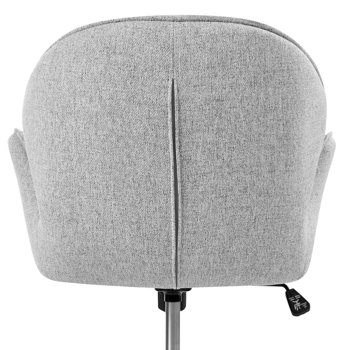 SCHREIBTISCHSTUHL Stoff Grau Belmar - Grau, Textil (63/83/70cm) - Beliani