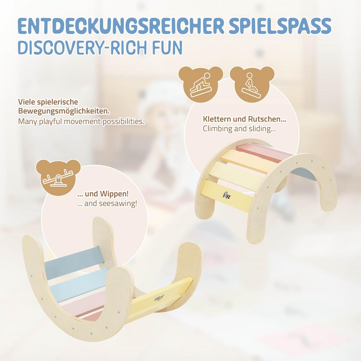 KLETTERBOGEN Mehrfarbig - Naturfarben, Holz (74/38.5/41cm) - Joyz