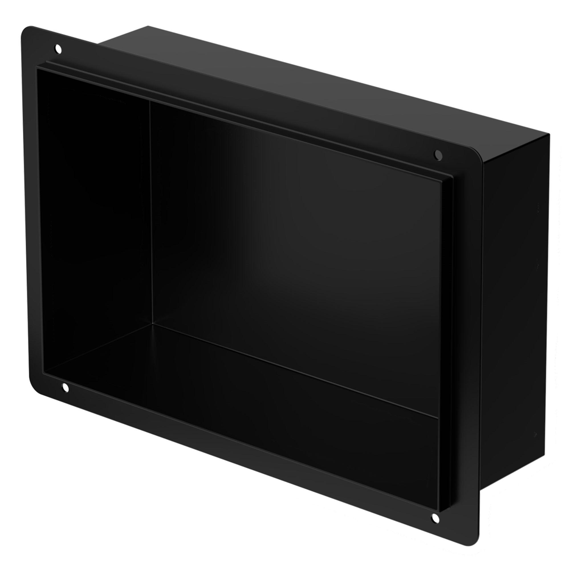 DUSCHNISCHE Schwarz 20/30 cm randlos - Schwarz, Metall (30/20/10cm) - LuxeBath