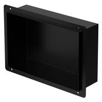 DUSCHNISCHE Schwarz 30/20 cm - Schwarz, Metall (30/20/10cm) - LuxeBath