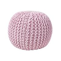 STRICK-POUF rosa, 40/40/35 cm - Rosa, Textil (40/35/40cm) - Homescapes