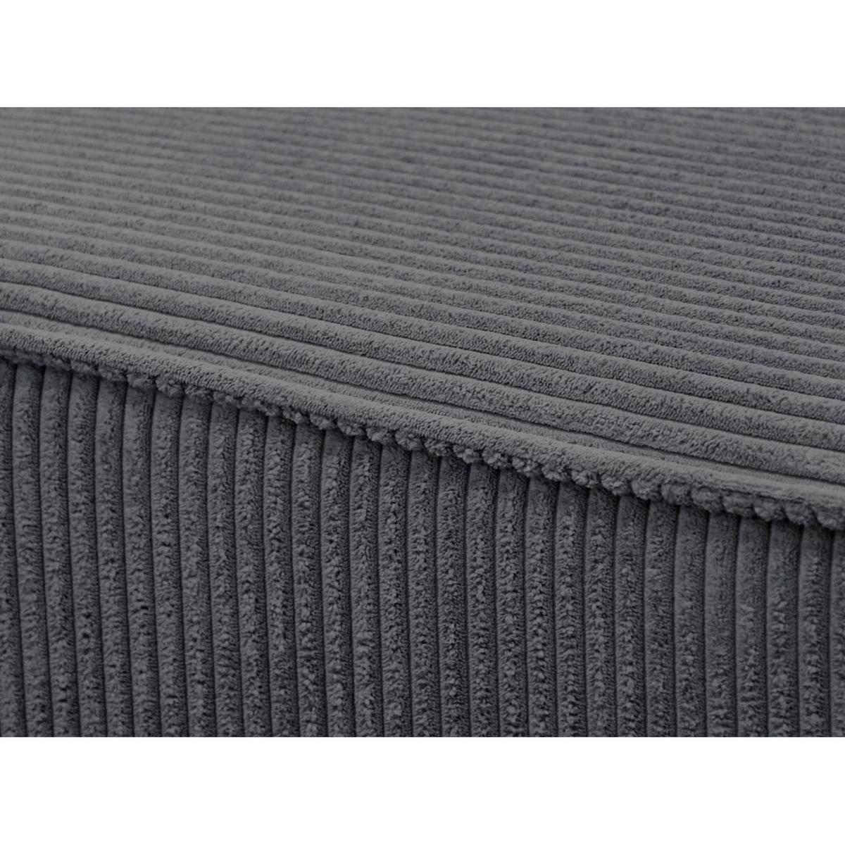 ECKSCHLAFSOFA Primo L grau - Schwarz/Grau, Textil (290/185cm) - Beautysofa