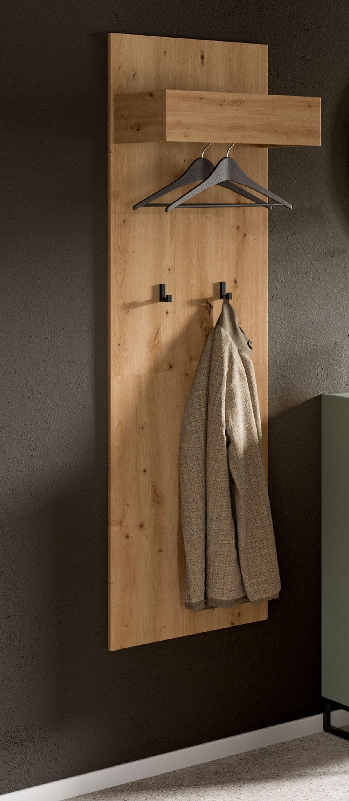 GARDEROBENPANEEL Artisan Eiche, Wandgarderobe 50 x 160 cm - Eiche Artisan, Holzwerkstoff (50/160/27cm) - Inn.Furn