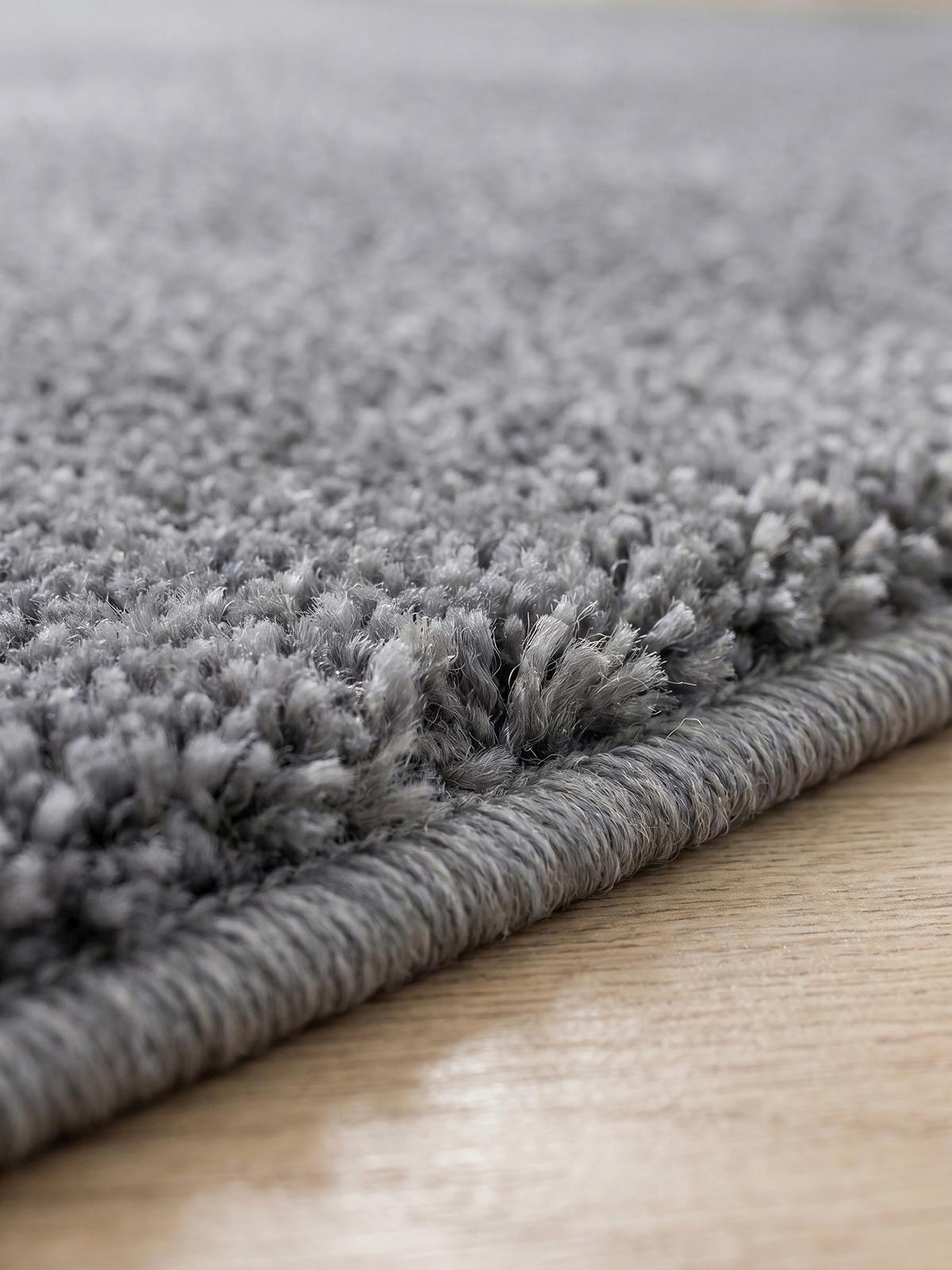 TEPPICH Kurzflor MAIN in Grau, einfarbig, Ø 120 cm - Grau, Textil (120/120cm) - KADIMA DESIGN