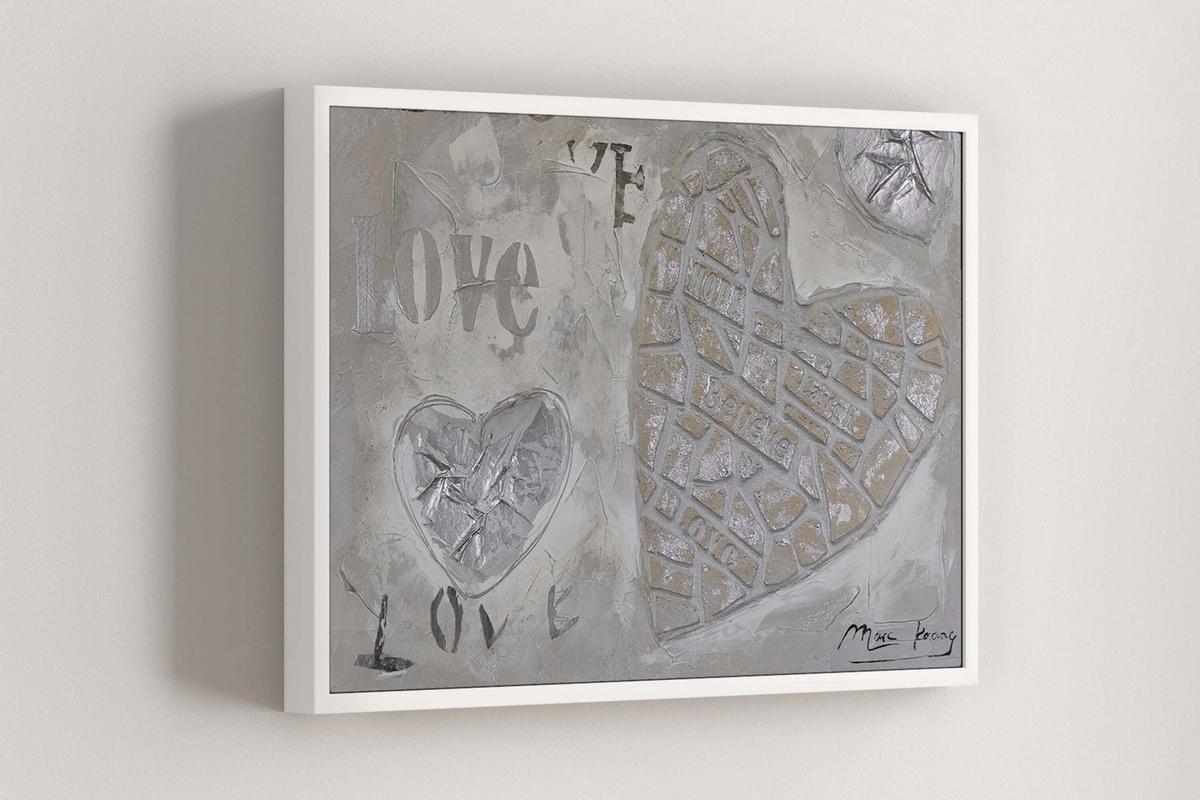 ACRYLBILD HANDGEMALT 80/60 cm - Beige/Grau, Holz/Textil (80/60cm) - KUNSTLOFT