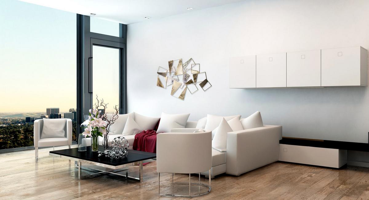 WANDDEKO Grau 100/70 cm - Braun/Grau, Metall (1.94/70/4cm) - KUNSTLOFT