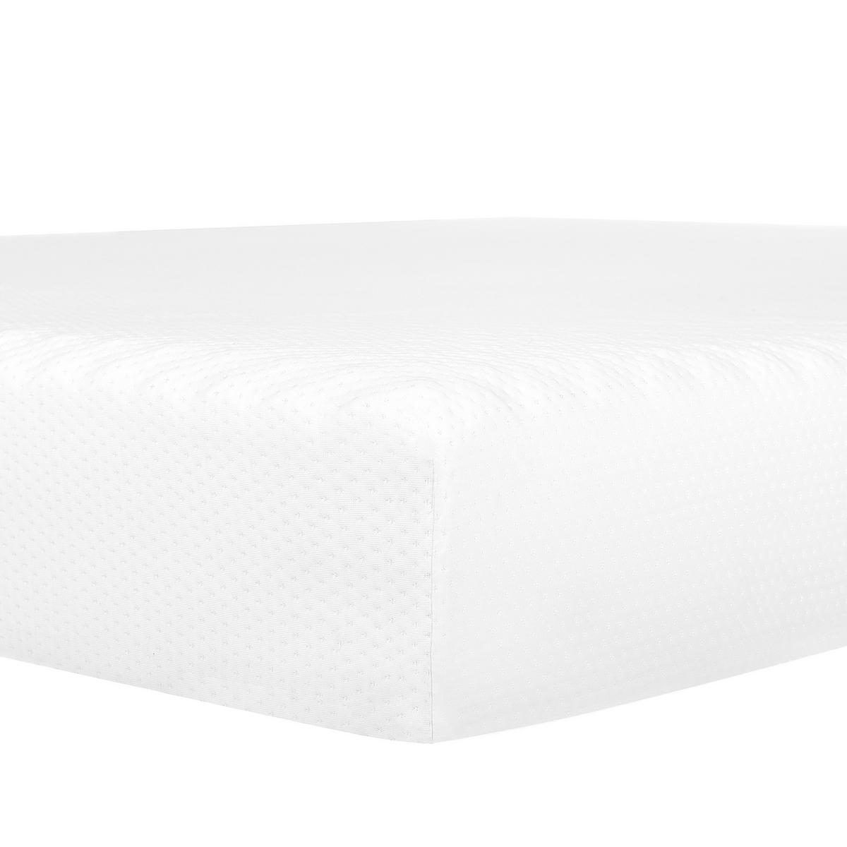 SCHAUMMATRATZE H2/3 Mittel 160/200 cm Pearl - Weiß, Textil (160/200cm) - Beliani