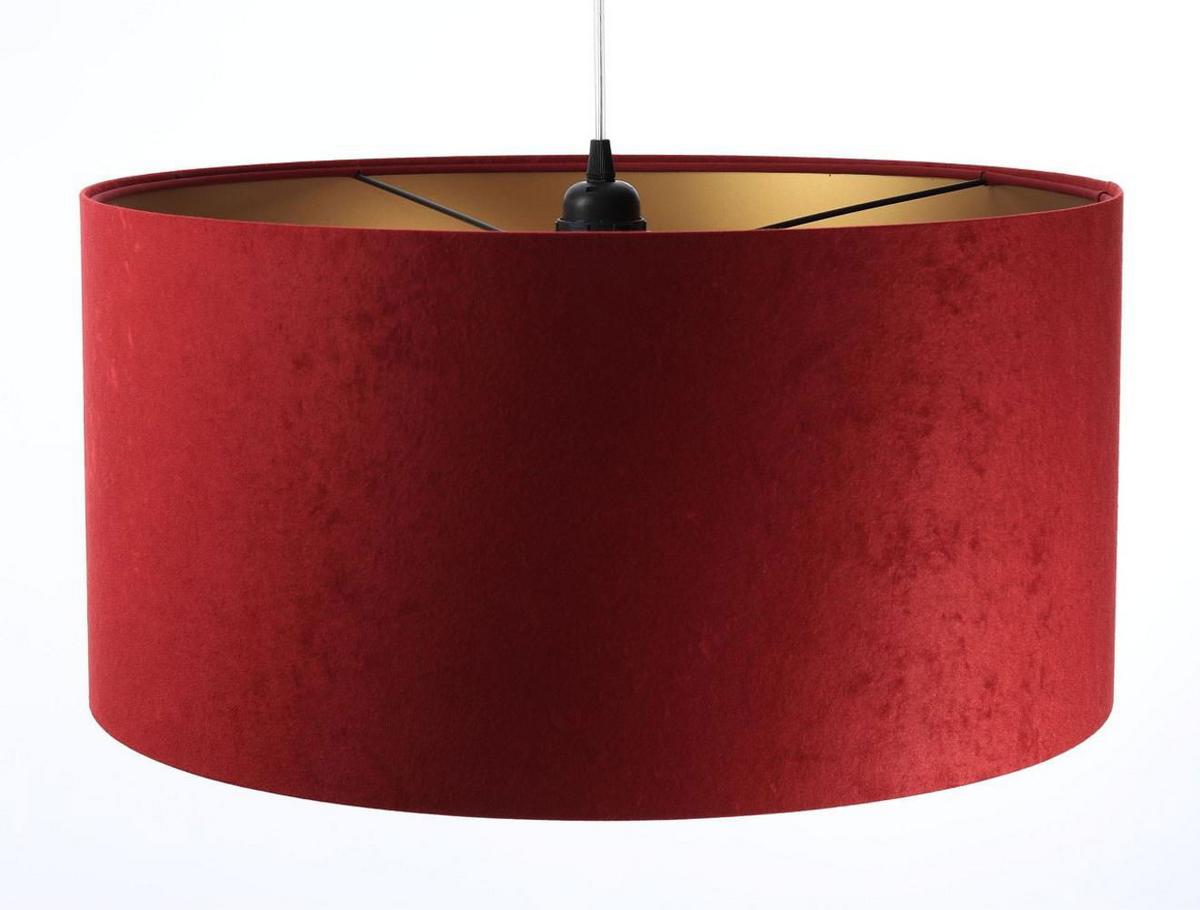 HÄNGELEUCHTE Rot 50/25 cm - Rot/Silberfarben, Kunststoff (50/0.8/25cm) - ONZENO