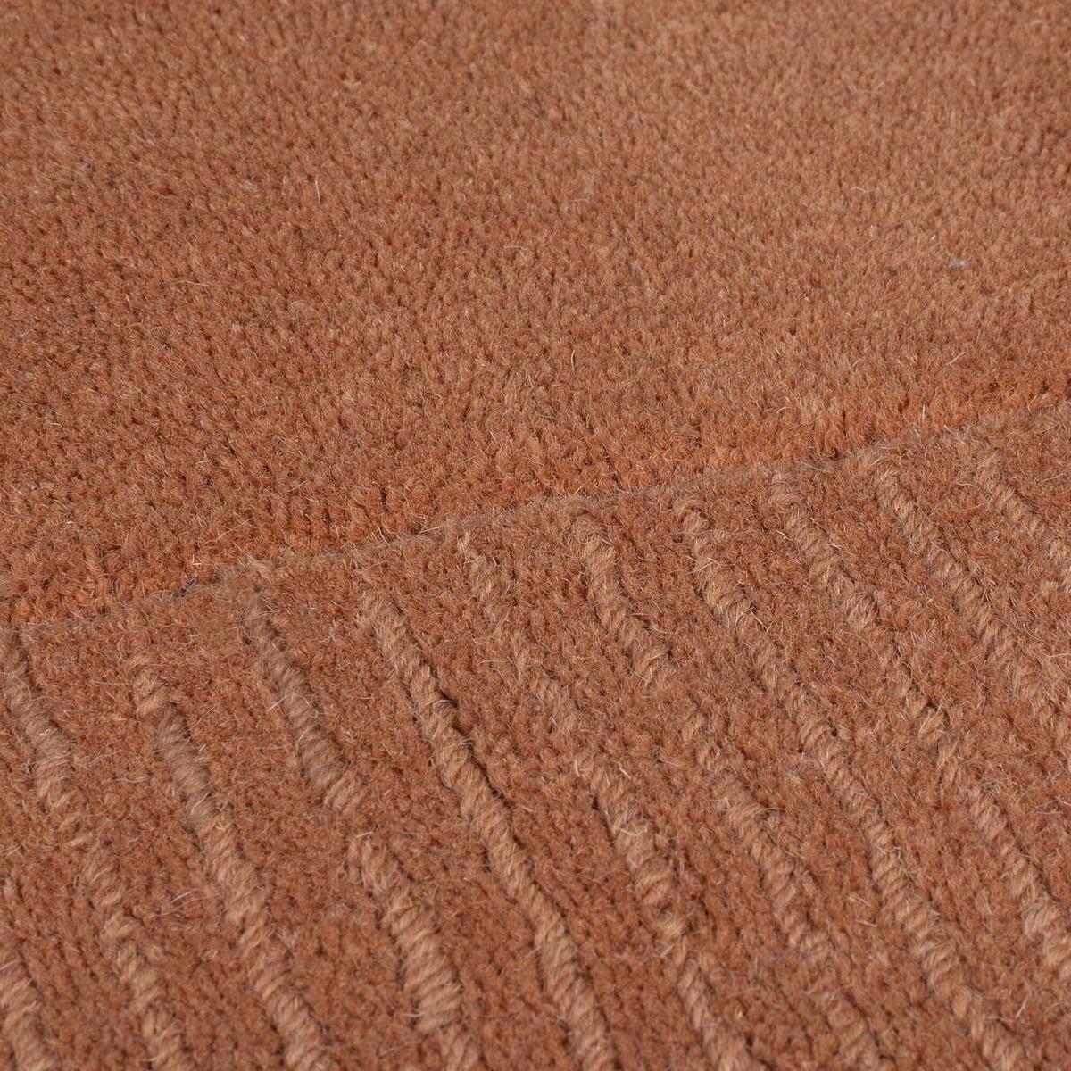 WOLLTEPPICH MOLE, einfarbig, Orange, 120 x 170 cm - Orange, Textil (170/120cm) - KADIMA DESIGN