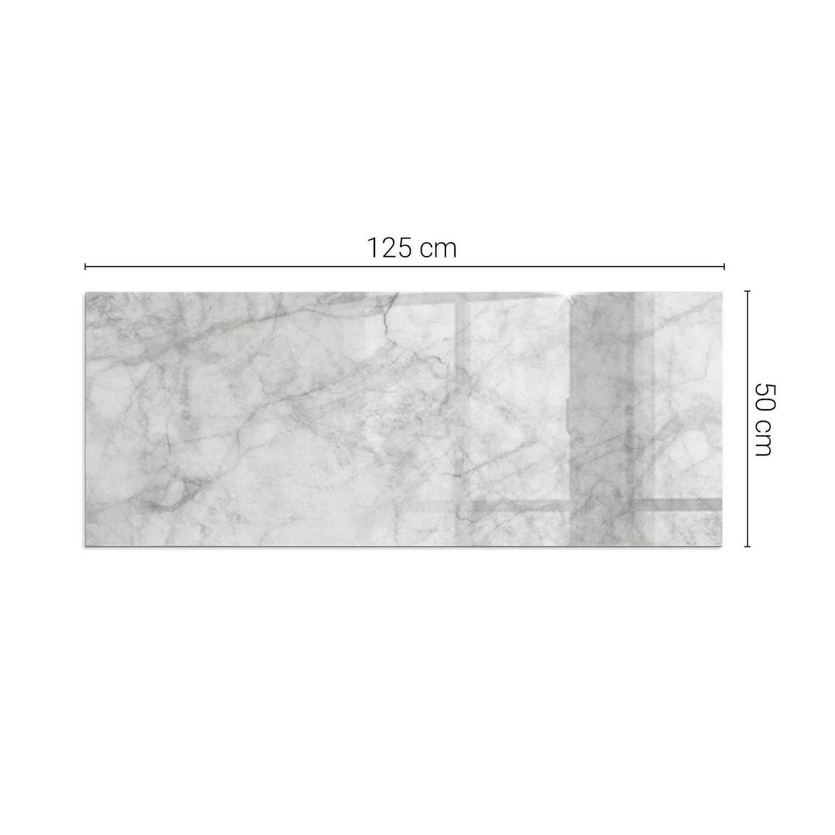 GLASPLATTE für Kamin 125x50 cm - Grau, Glas (125/50/0.4cm) - TULUP