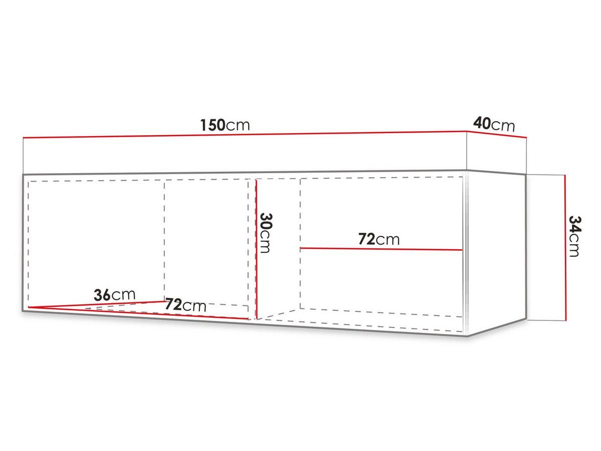 TV-LOWBOARD Waldi Slim I 150 - Schwarz, Holzwerkstoff (150/34/40cm) - MIRJAN24