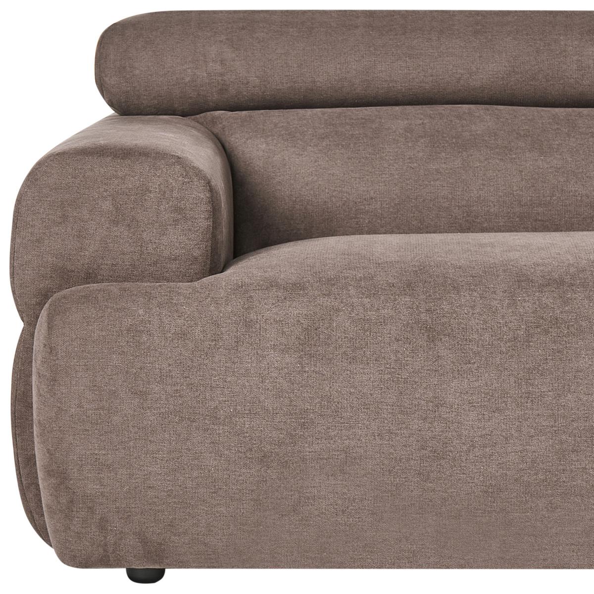 3-SITZER-SOFA Stoff Braun Hovden - Braun, Textil (210/69/95cm) - Beliani