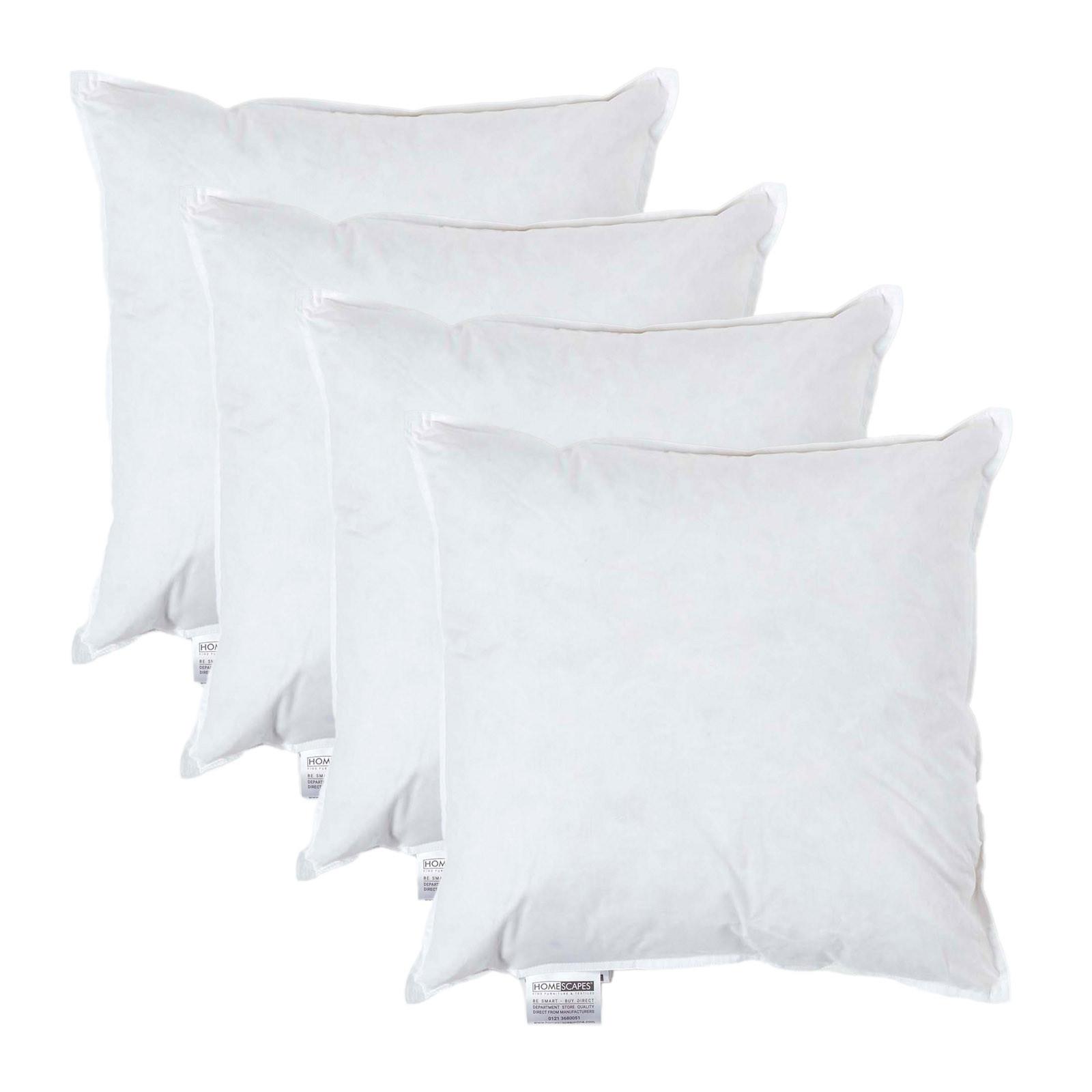 FÜLLKISSEN 4er-Set, Federkissen 40/40 cm - Weiß, Textil (40/40cm) - Homescapes