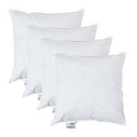 FÜLLKISSEN 4er-Set, Federkissen 40/40 cm - Weiß, Textil (40/40cm) - Homescapes