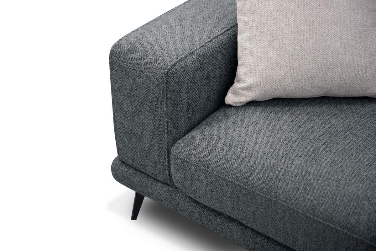 ECKSOFA MEDIOLANE 5-Sitzer, dunkelgrau - Dunkelgrau, Holzwerkstoff/Textil (282/219cm) - Wozimo
