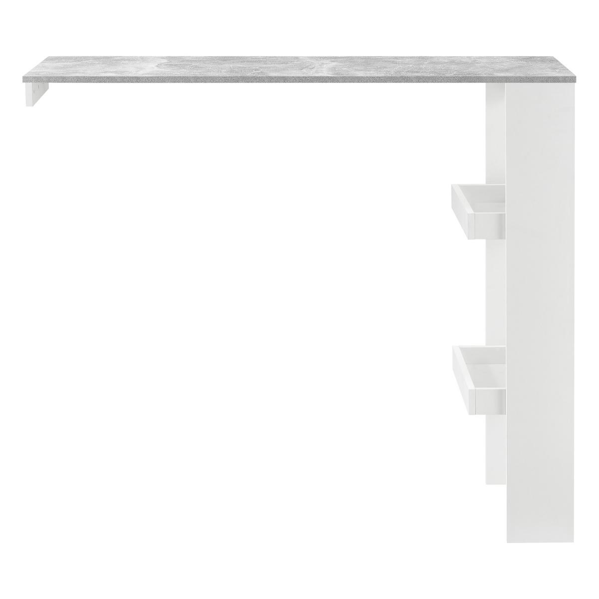 BARTISCH Bromölla - Hellgrau, Holzwerkstoff (45/120/106cm) - [en.casa]