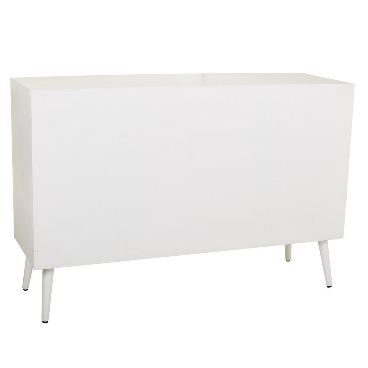 SIDEBOARD aus Holz und Gitter, Weißes, 120x41x81 - Weiß, Holz (120/81/40.5cm) - Wanderlust